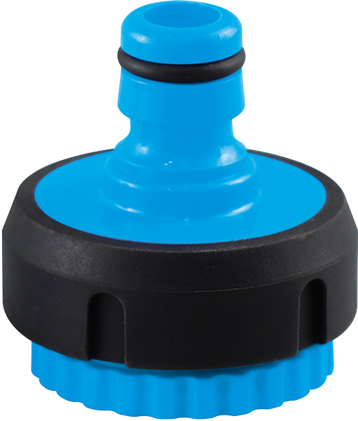 Tap connector with internal screw thread and male adaptor