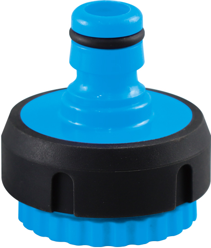 Tap connector with internal screw thread and male adaptor